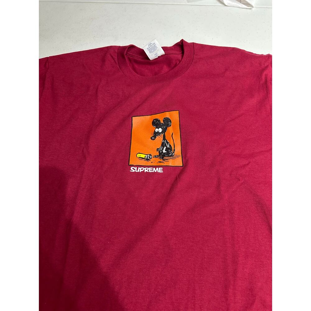 Supreme Mouse Tee in Cardinal (M)